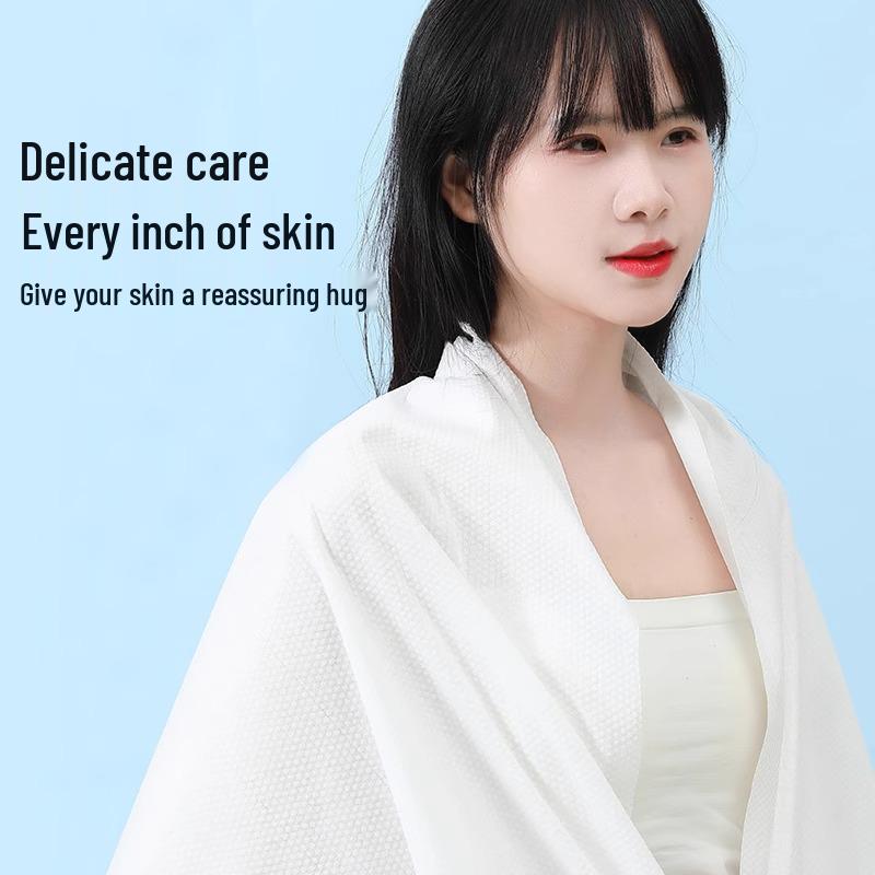 Thickened Pure Cotton Extra Large Disposable Bath Towel - Individually Packaged for Travel and Hotel Use