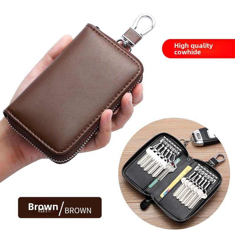 

«Мужская многофункциональная сумка для ключей из натуральной кожи большой вместимости 2023 года»