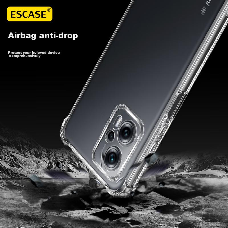 Redmi Note 12 T Pro Phone Case, Redmi 11 T Pro/Pro+/Plus Phone Case, Full Protection Airbag Soft Case, ES-Ip9 Series Version, Translucent White