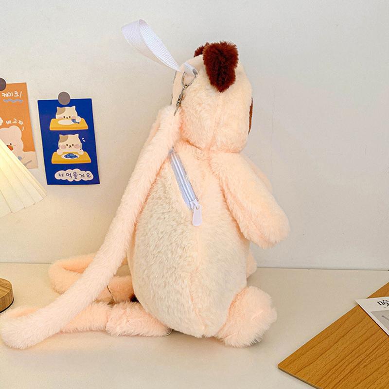 Kawaii Katt Plysjleke Ryggsekk Søt Stor Kapasitet Kosedyr Vesker Tegneserie Plysj Katt Ryggsekk Barn Bursdagsgaver