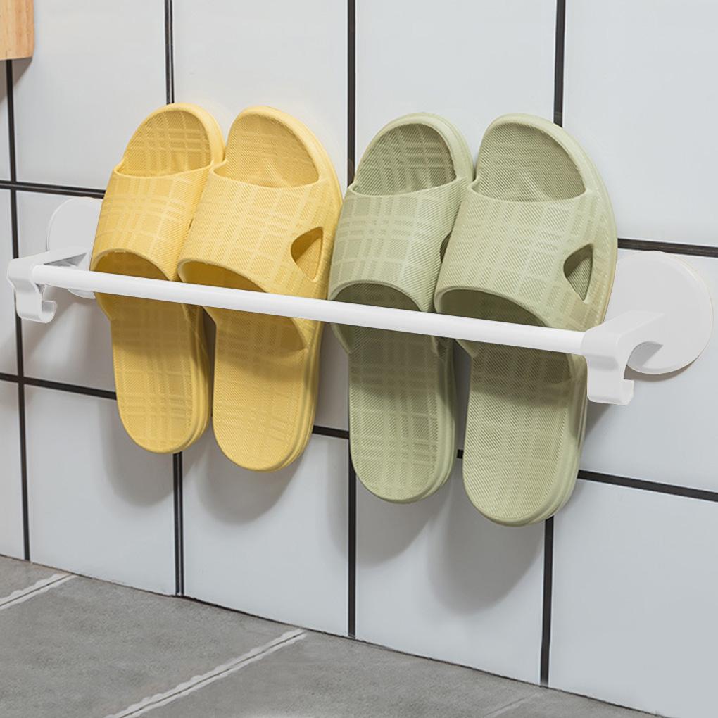 Bathroom Storage Rack Wall Mounted Towel Hanging Rack Plastic Toilet Holder Decoration