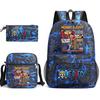 One Piece Luffy Anime Print Student Backpack Set Shoulder Bag Pencil Case Boys Girls School Bags