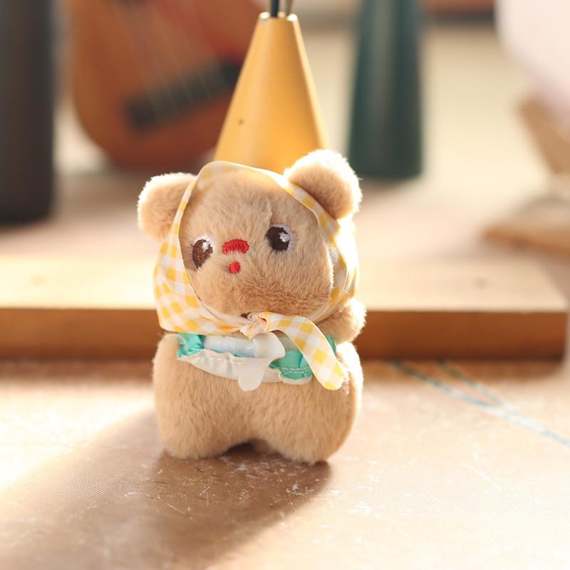 Butter Bear Cute Keychain Pp Cotton Stuffed Toy Backpack Decor Gift For Kids