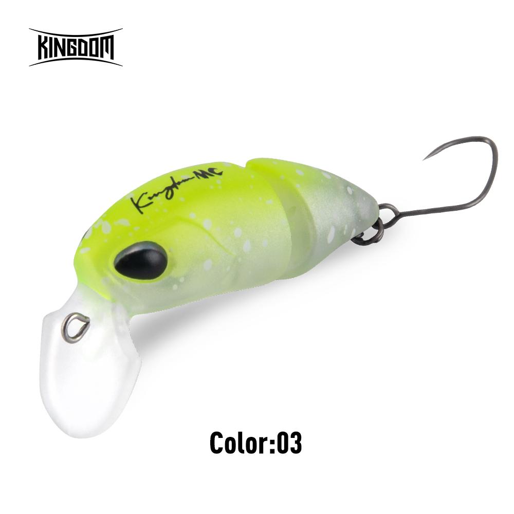 

Kingdom Micro Expert Fishing Lure 2.3g 37mm Jointed Floating Minnow Artificial Hard Bait Swimbait Topwater Crankbait Trout lure 37mm 2.3g