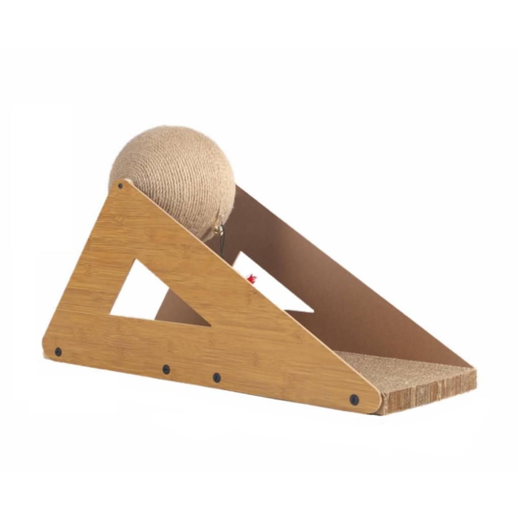 Triangular Cat Scratcher 2-in-1 Pet Supply Multifunctional for Living Room, Cats