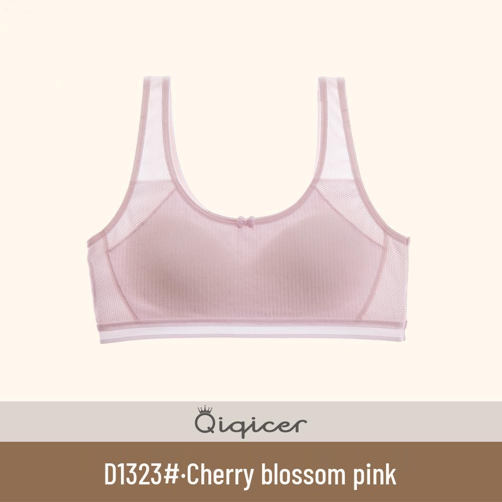 

Подростковый тренировочный бюстгальтер из чистого хлопка - Майка с логотипом на заказ 85A вишневый розовый