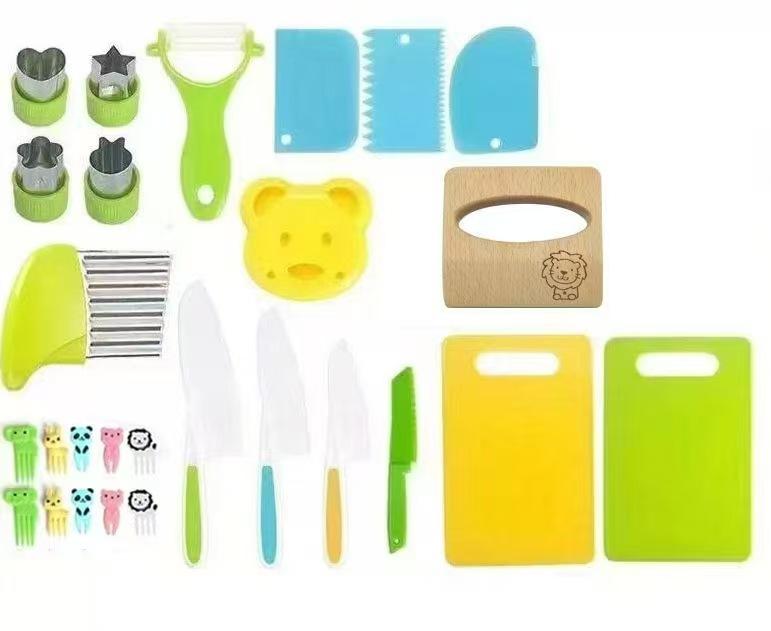 

27PCS Children s Toy Knife Set Kindergarten Early Education Vegetable Cutting Safety Tool Set