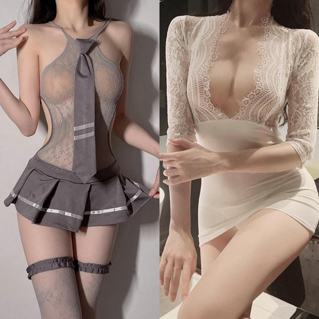 Seductive Plus-Size Lingerie & Outfits: Maid, Secretary, Teacher Themes, Tempting Sleepwear, No-Removal Needed, Pure to Passionate Styles for Women.