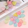 6Pcs Acrylic Frosted Beads Peach Heart Diamond Beads For DIY Necklace Bracelet Earrings Jewelry Making Craft Accessories