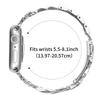 Watch Band for Apple Watch Series 11 10 42mm/9 8 7 41mm/SE3 SE2 SE 6 5 4 40mm/3 2 1 38mm Rhinestones Decor Silver Stainless Steel Strap