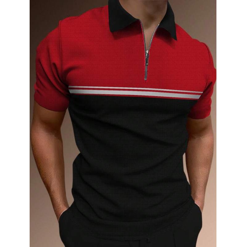 Stylish half-zip short sleeve polo, slim fit casual top for everyday wear.