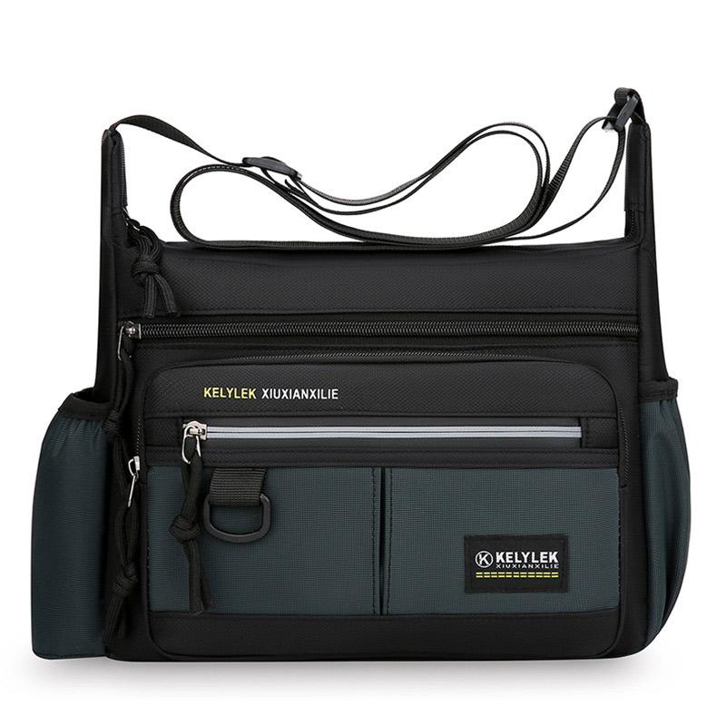 Large Capacity Design Oxford Cloth Shoulder Bag Multifunctial Storage Messenger Bag Fashiable Commuter Business Men's Bag