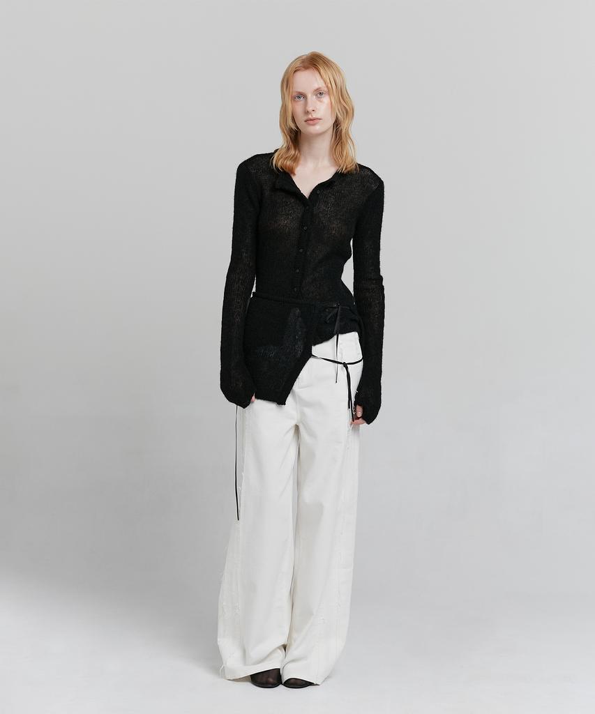 Loutaideu Cutting Cotton Pants [White]