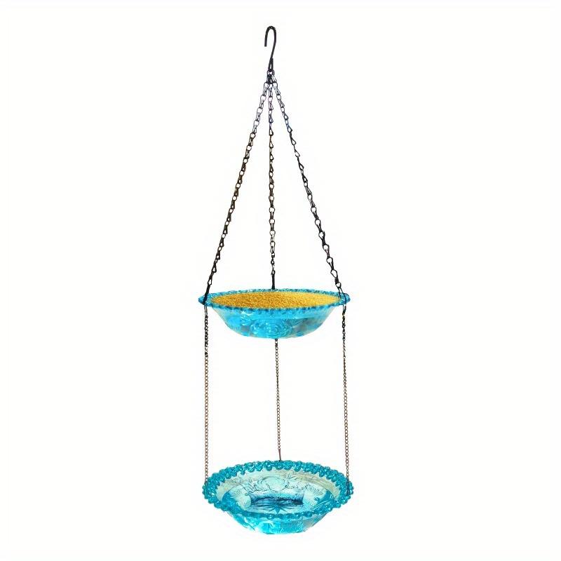 

Premium Double-Layer Hanging Wild Bird Feeder with Bird Bath for Garden and Patio - Hummingbird Feeder, Bird Feeder Outdoor синий