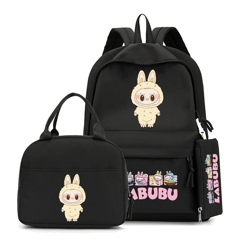 3Pcs/sst Cute Printed Backpackstudent Teenage Children Girl Boy Schoolbag Bookbag Men Women Large Capacity Waterproof Laptop Bag Mochila