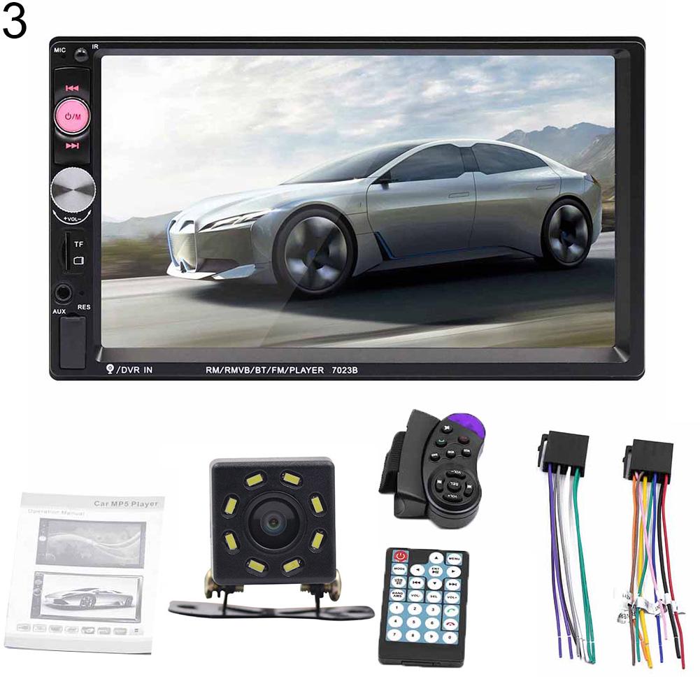 7023B 7palcové Bluetooth rádio Audio 2Din Video MP5 přehrávač do auta se zadní kamerou Elektronické království
