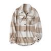 Fall Woolen New Arrival Lapel Single Breasted Gingham Outwear