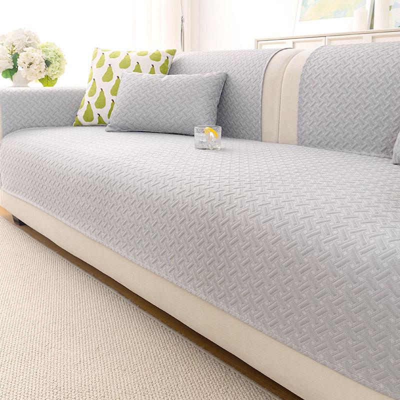 

Simple Cream Wind Sofa Cushion New Four-Season Universal Non-Slip Premium Leather Sofa Seat Cushion Backrest Towel 70*70cm