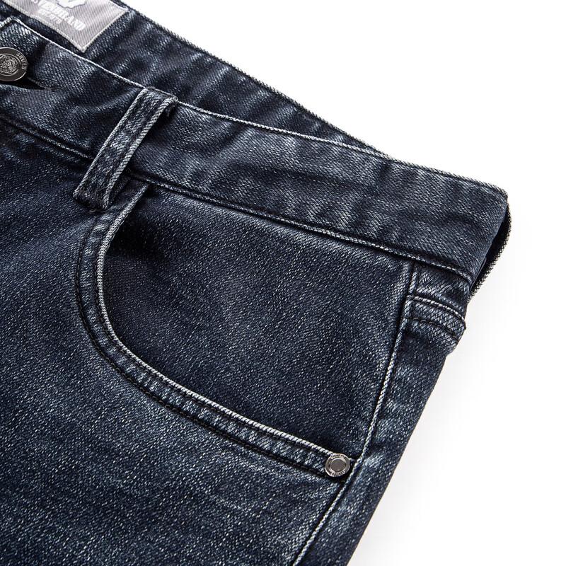 Septwolves Men's Wool-Blend Straight-Leg Stretch Jeans