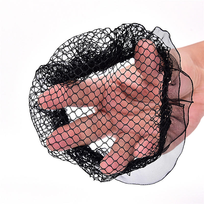 Ladies Solid Plan Black Hair Bun Cover Snood Net Ballet Women Dance Skating