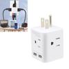 Multi Plug Outlet Extender Electrical Wall Outlet Splitter with 4 15amp AC Outlets 2 USB Ports