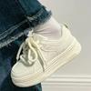 fashion New U Leather Women's White Casual Woman Vulcanize Sneakers Women 2024 Sport Walking Running Platform Flats Shoes