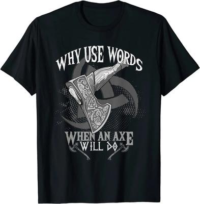 Viking Axe | The World Empire of The Teutons and T-Shirt 100% Cotton O-Neck Short Sleeve Casual Mens T-shirt Size S-3XL