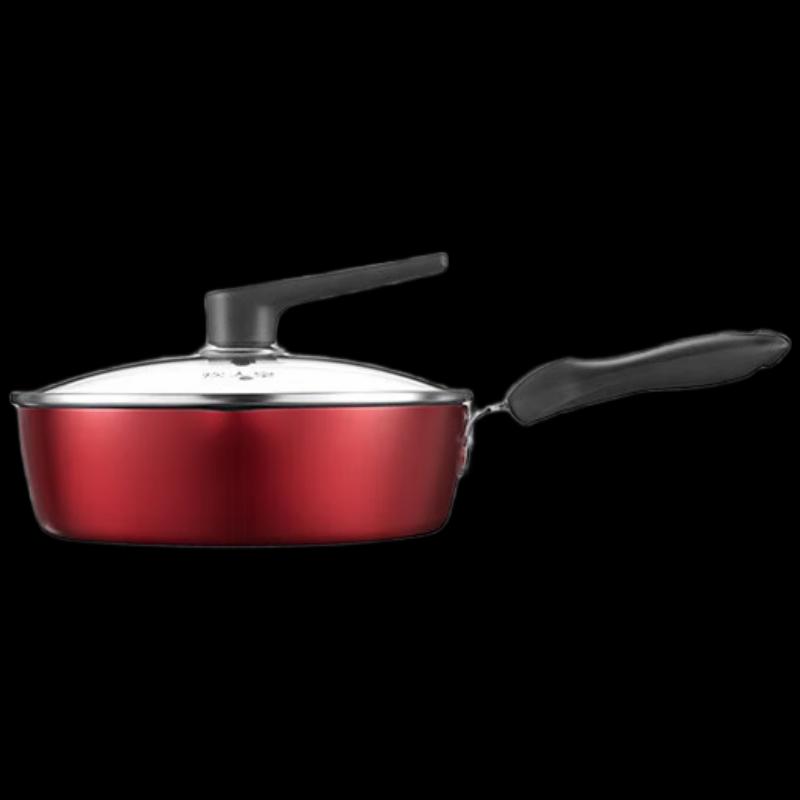 Chui Da Huang Red Fire Non-Stick Deep Frying Pan with Lid 28cm