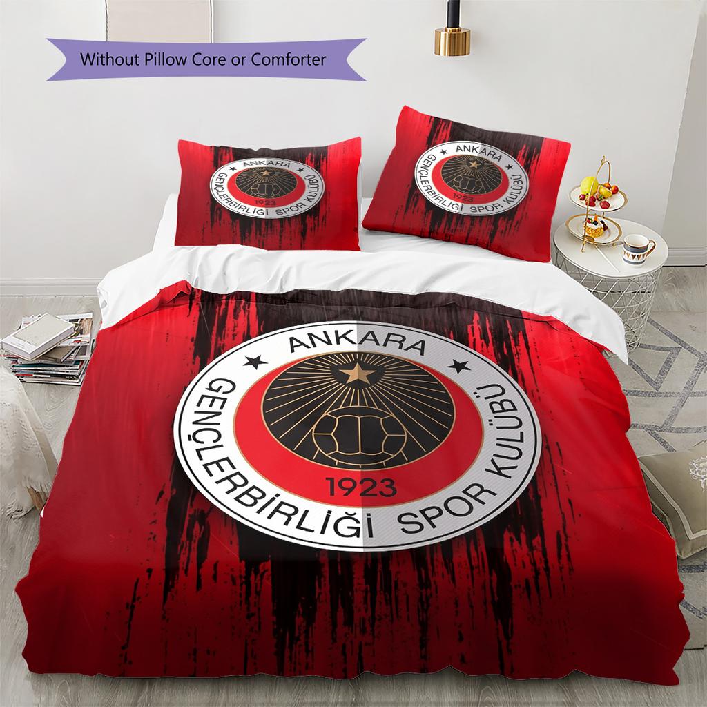 Gençlerbirliği SK Pattern Bedding Quilt Set Home Decoration Gift (1 * duvet cover + 2 * pillowcase without core)