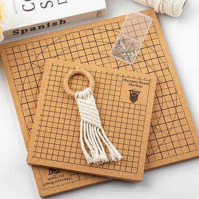 Double Side Macrame Board Grided Cork Board 4-Size For Bracelet Project Jewelry Making Hand Kniting Work DIY Craft