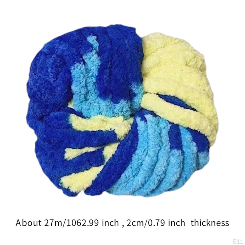 Chunky Crochet Yarn Blanket Polyester Portable Creative Knitting DIY Supplies for