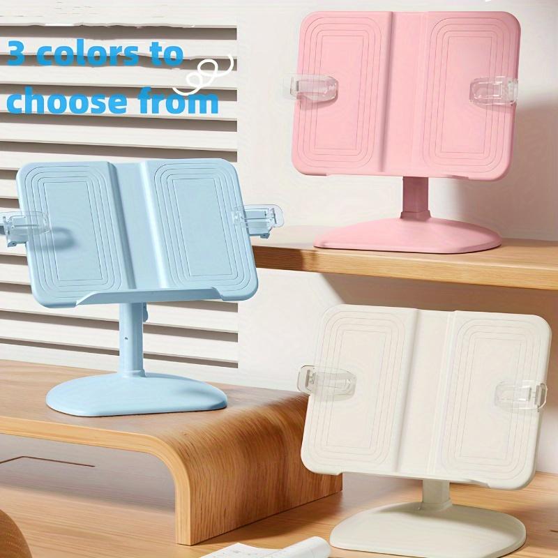 Adjustable multi-functional reading stand, ABS bookshelf, with height and angle adjustment for study book holder