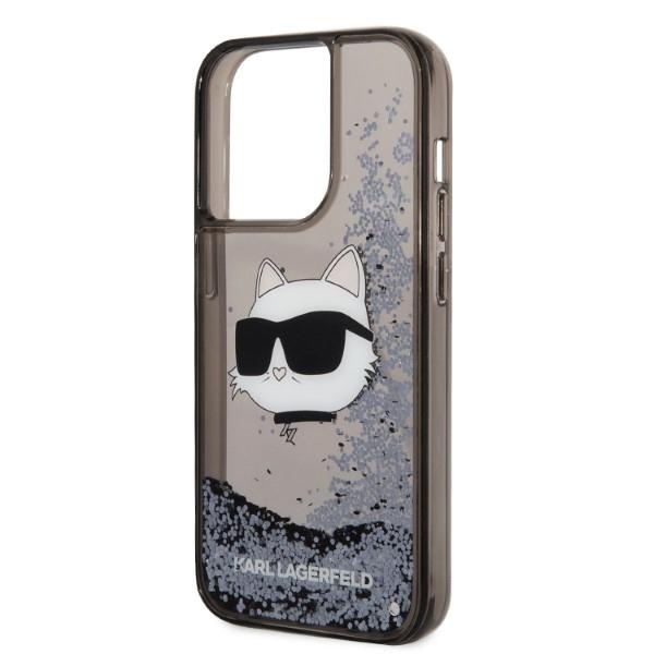 Etui Do iPhone 14 Pro Max Karl Lagerfeld Glitter Choupette Czarny