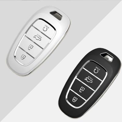 Tpu Soft Car Key Case Cover Protect Shell For Hyundai Tucson Solaris Sonata Hybrid Nexo Nx4 Santafe Dn8 4 Buttons
