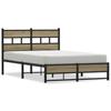 Metal Bed Frame without Mattress Sonoma Oak Finish 120x200 cm