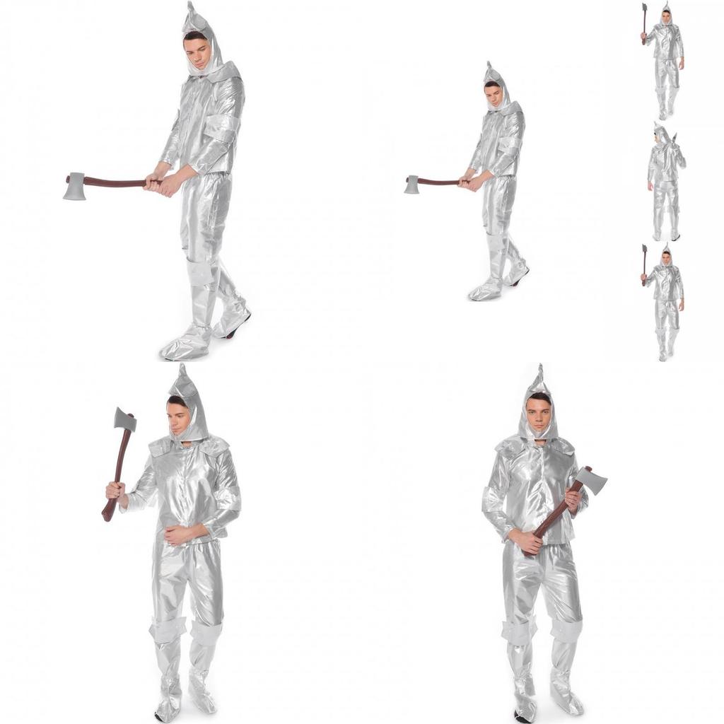 Adult Men's Green Wizard Of Oz Cosplay Tin Man Costume For Anime Character Play