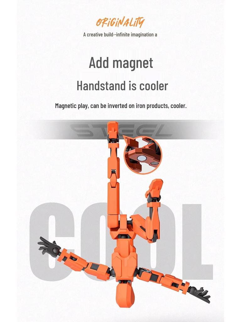 13-Joint Movable Lucky Doll: DIY Decompression 3D Printed Toy Mannequin