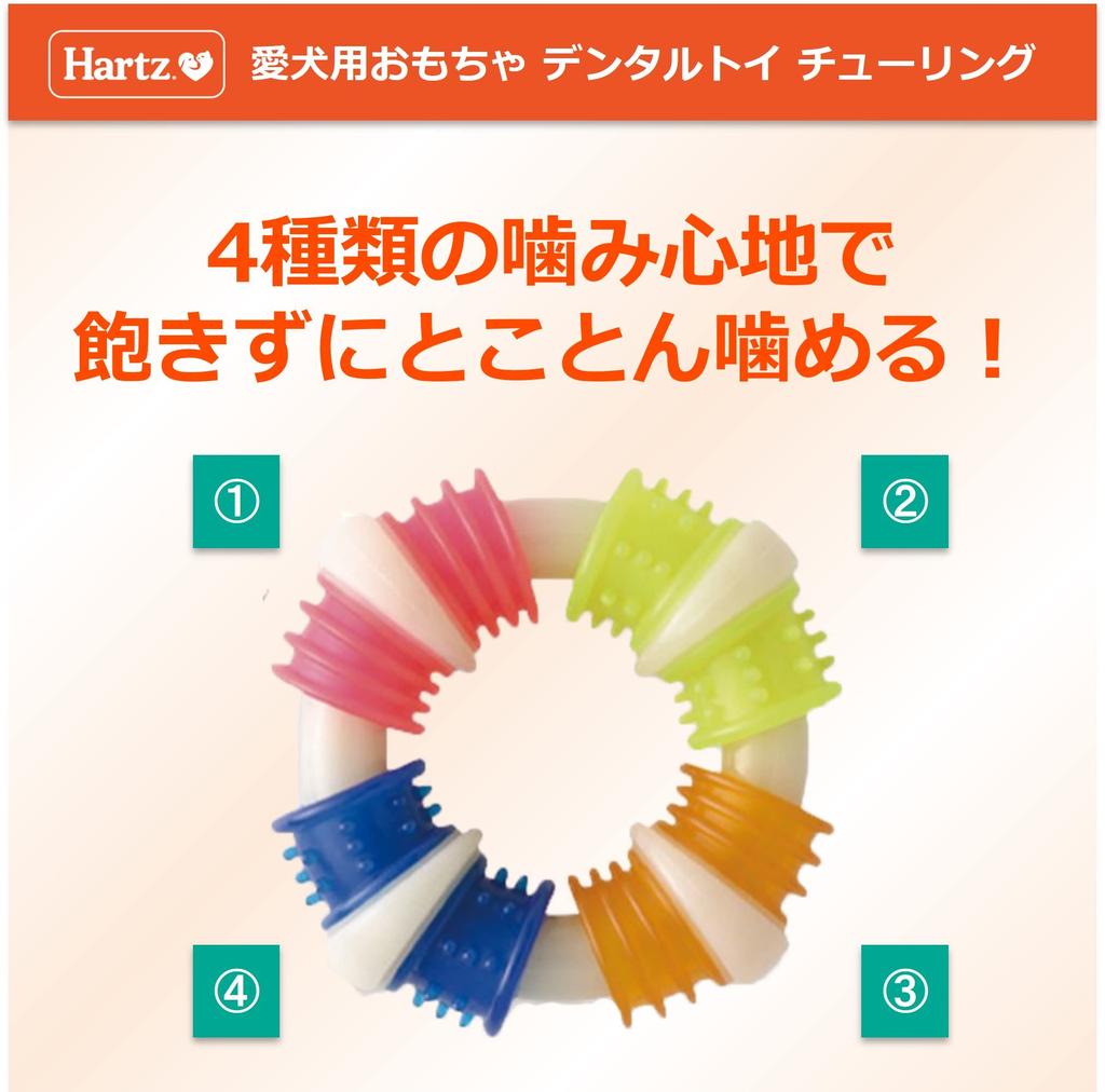 Turing Dental Toy Dog Toy Teeth Brushing Toy Bacon Flavor Hartz Dental Care Tooth Brushing S-M