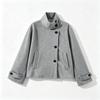 2026 Womens Street Fashion Stand Collar Short Wool Coat Outerwear W025 12107
