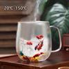 Double-layer Glass Cup With Handle Heat-resistant Tea Cups Coffee Mugs Drinkware Creative Gift