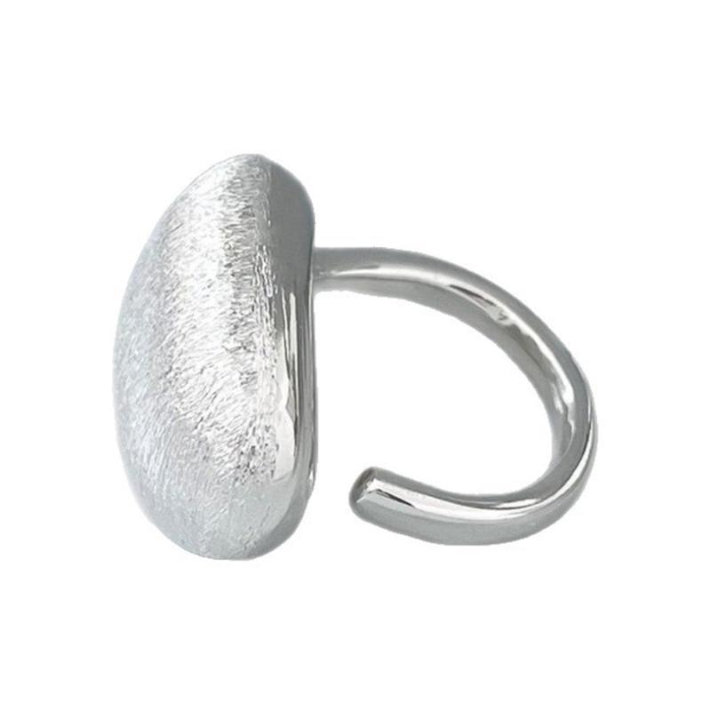 Women s Size Adjustable Copper Ring Comfortable Wear Brushed Ball Finger Ring Comfortable Wear Fashionable Jewelry 1