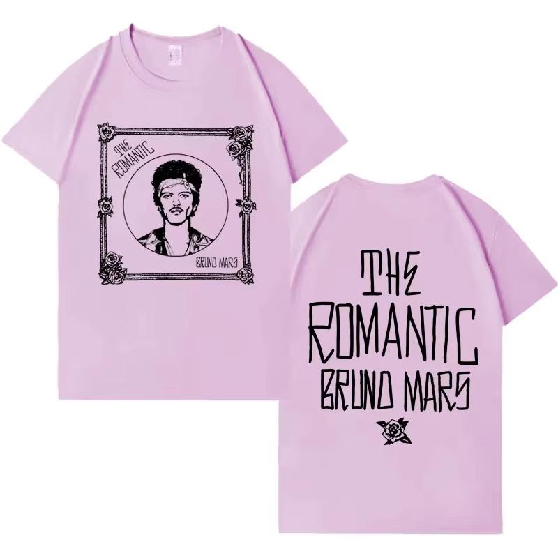 Singer Bruno Mars New Album Pop Tshirt Unisexs Women Casual Short Sleeve Tshirt Unisexs Aesthetic Breathable 2026 Summer New Top