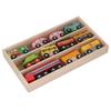 Wooden Train Set Bright Color Small Train Toys Scene Set for Train Tracks for Children Over 2 Years