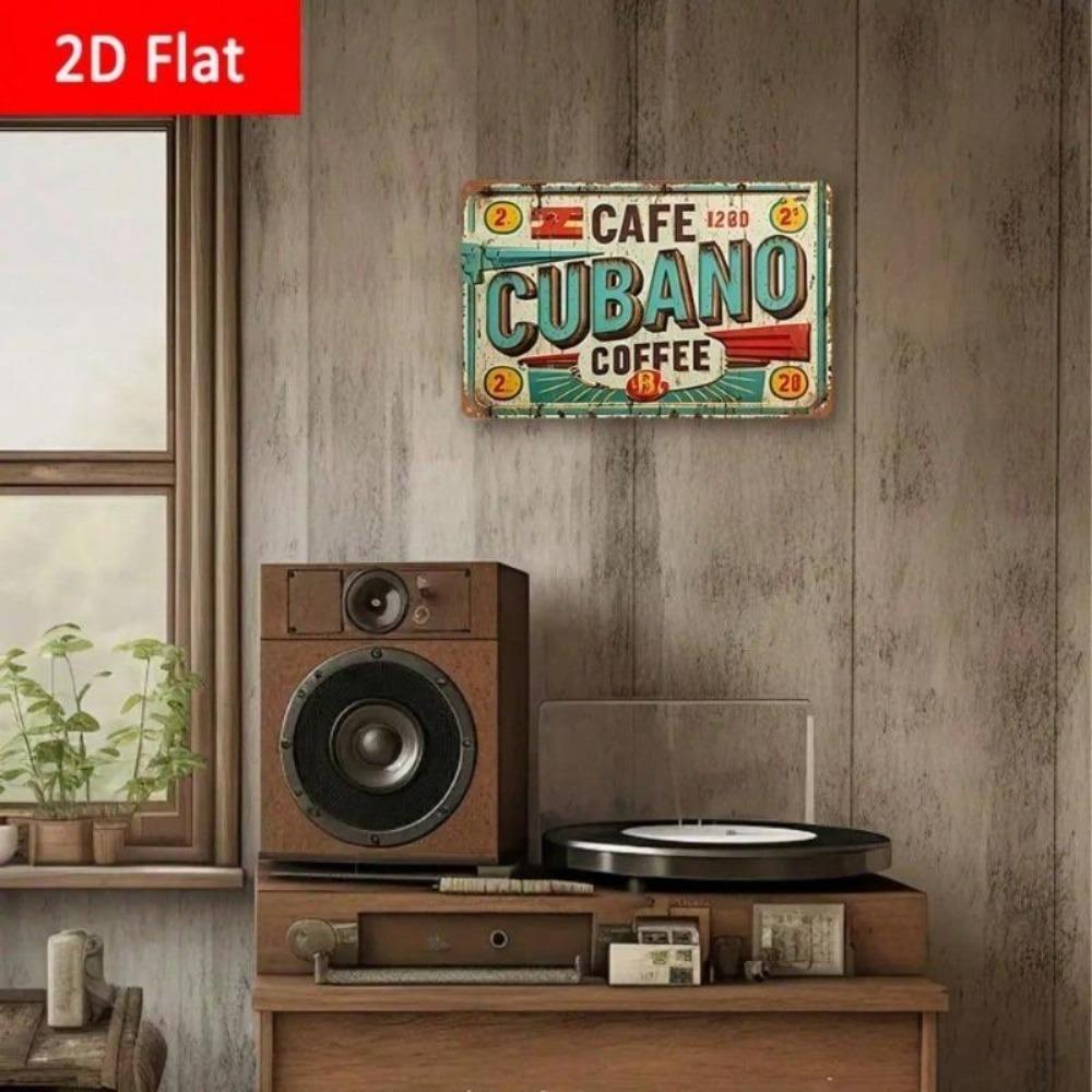 Metal Coffee Wall Sign 2D Kitchen Bar Decor