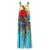 Women's Casual Jumpsuit Sleeveless Floral Print Cotton Jumpsuit