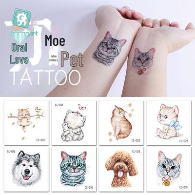 Adesivi Tatuaggio Faccina di Cane Animale Cartone Animato Ruikalong per Bambini