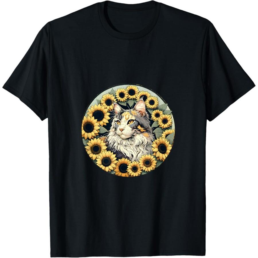 Dilute Calico Maine Coon cat T-Shirt XXXXXL