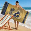 Name Custom Los Angeles Rams Print Beach Towel, Large Soft Quick Dry Towel for Beach Camping Swimming