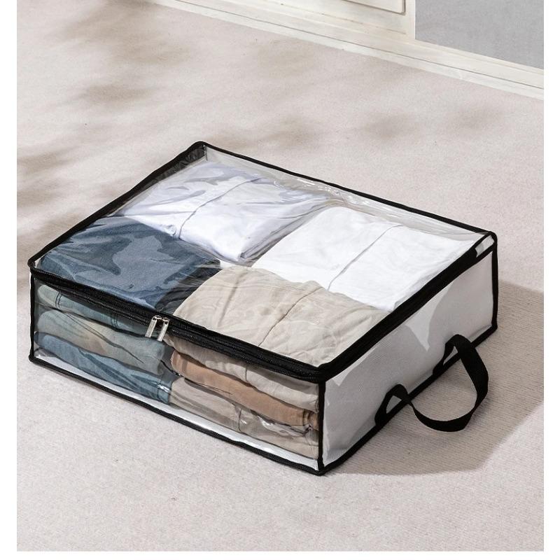 Underbed Quilt Storage Bag Foldable Quilt Bag Wardrobe Clothes Storage Box Dustproof Organizer Large Capacity Quilt Storage Bag
