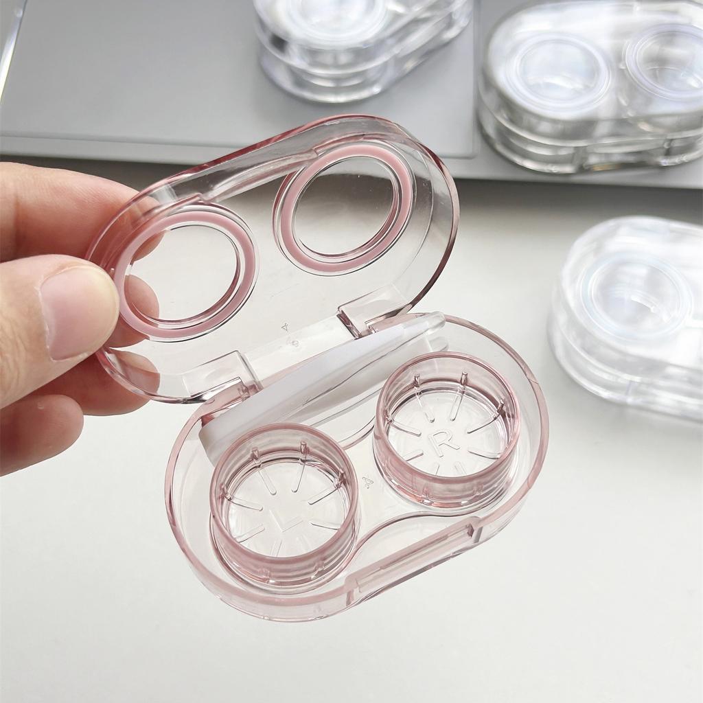 1pcs Transparent Color Contact Lenses Box Travel Holder Container Soaking Contact Lens Box Mini Contact Lenses Case Accessories